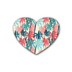 Tropical Love Heart Coaster (4 Pack)  by designsbymallika