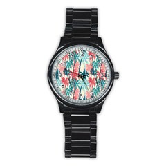 Tropical Love Stainless Steel Round Watch by designsbymallika