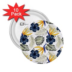 Tropical Blue Love 2 25  Buttons (10 Pack)  by designsbymallika