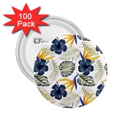 Tropical Blue Love 2 25  Buttons (100 Pack)  by designsbymallika