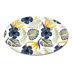 Tropical Blue Love Oval Magnet by designsbymallika