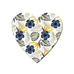 Tropical Blue Love Heart Magnet by designsbymallika