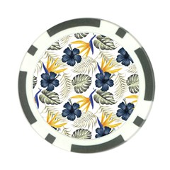 Tropical Blue Love Poker Chip Card Guard by designsbymallika