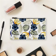 Tropical Blue Love Cosmetic Bag (small) by designsbymallika