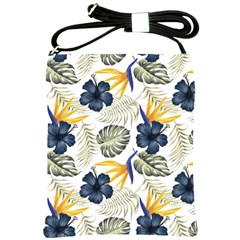 Tropical Blue Love Shoulder Sling Bag by designsbymallika