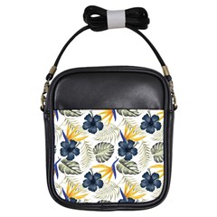 Tropical Blue Love Girls Sling Bag by designsbymallika