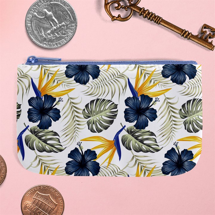 Tropical Blue Love Large Coin Purse