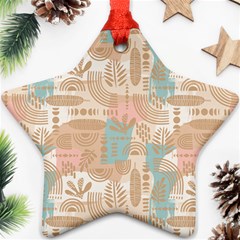 Off White Minimal Art Ornament (Star)