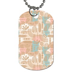 Off White Minimal Art Dog Tag (one Side)