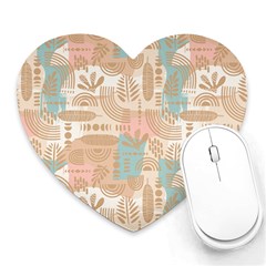 Off White Minimal Art Heart Mousepads