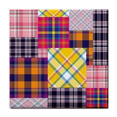 Checks Pattern Tile Coaster