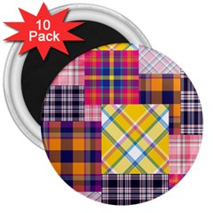 Checks Pattern 3  Magnets (10 pack) 