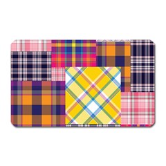 Checks Pattern Magnet (rectangular) by designsbymallika