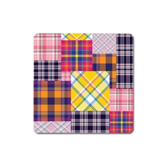 Checks Pattern Square Magnet