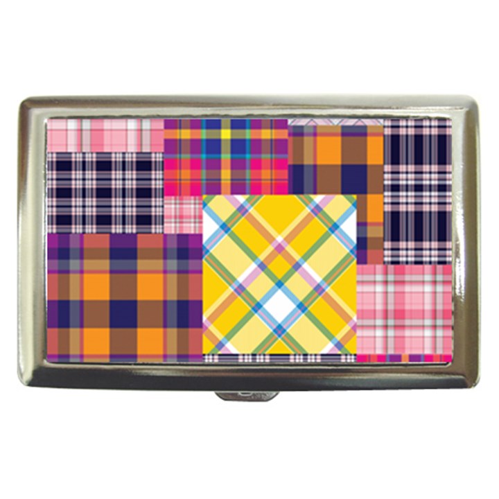 Checks Pattern Cigarette Money Case