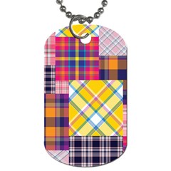 Checks Pattern Dog Tag (Two Sides)