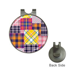 Checks Pattern Hat Clips with Golf Markers