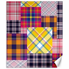 Checks Pattern Canvas 8  x 10 