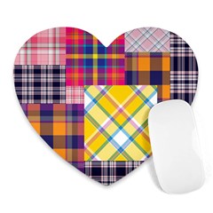 Checks Pattern Heart Mousepads