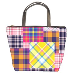 Checks Pattern Bucket Bag