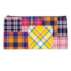 Checks Pattern Pencil Case by designsbymallika