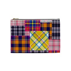 Checks Pattern Cosmetic Bag (Medium)