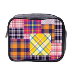 Checks Pattern Mini Toiletries Bag (Two Sides)