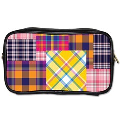 Checks Pattern Toiletries Bag (Two Sides)