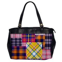 Checks Pattern Oversize Office Handbag