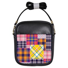 Checks Pattern Girls Sling Bag