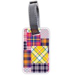 Checks Pattern Luggage Tag (one side) Front