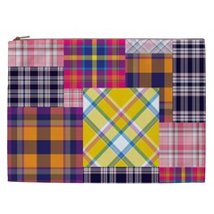 Checks Pattern Cosmetic Bag (XXL)