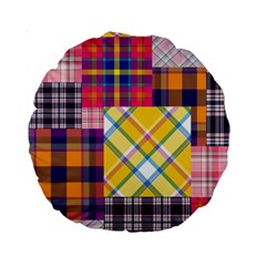 Checks Pattern Standard 15  Premium Round Cushions