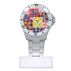 Checks Pattern Plastic Nurses Watch