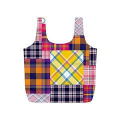 Checks Pattern Full Print Recycle Bag (S)