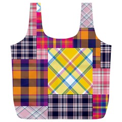 Checks Pattern Full Print Recycle Bag (XL)