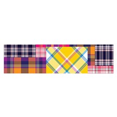 Checks Pattern Satin Scarf (Oblong)