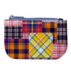 Checks Pattern Large Coin Purse