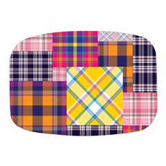 Checks Pattern Mini Square Pill Box