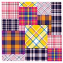 Checks Pattern Wooden Puzzle Square