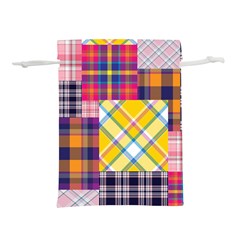 Checks Pattern Lightweight Drawstring Pouch (L)