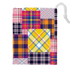 Checks Pattern Drawstring Pouch (5XL)