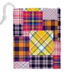 Checks Pattern Drawstring Pouch (5XL) Back