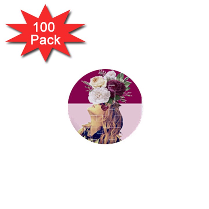 Flower Girl 1  Mini Buttons (100 pack) 