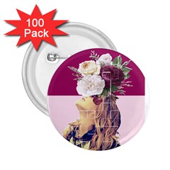 Flower Girl 2 25  Buttons (100 Pack)  by designsbymallika