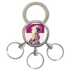 Flower Girl 3-ring Key Chain