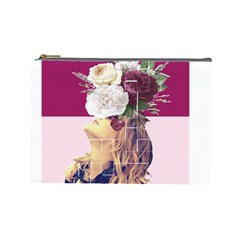 Flower Girl Cosmetic Bag (large) by designsbymallika