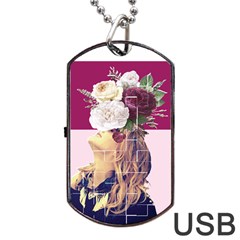 Flower Girl Dog Tag Usb Flash (two Sides) by designsbymallika