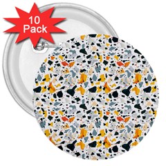 Abstract Seamless Pattern 3  Buttons (10 Pack)  by designsbymallika