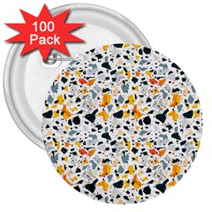 Abstract Seamless Pattern 3  Buttons (100 Pack)  by designsbymallika